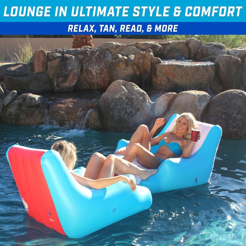 GoFloats Lazy Buoy Floating Pool Lounge Chair with Cup Holders for Adults - The Most Comfortable Pool Chair Float EVER - Image 4